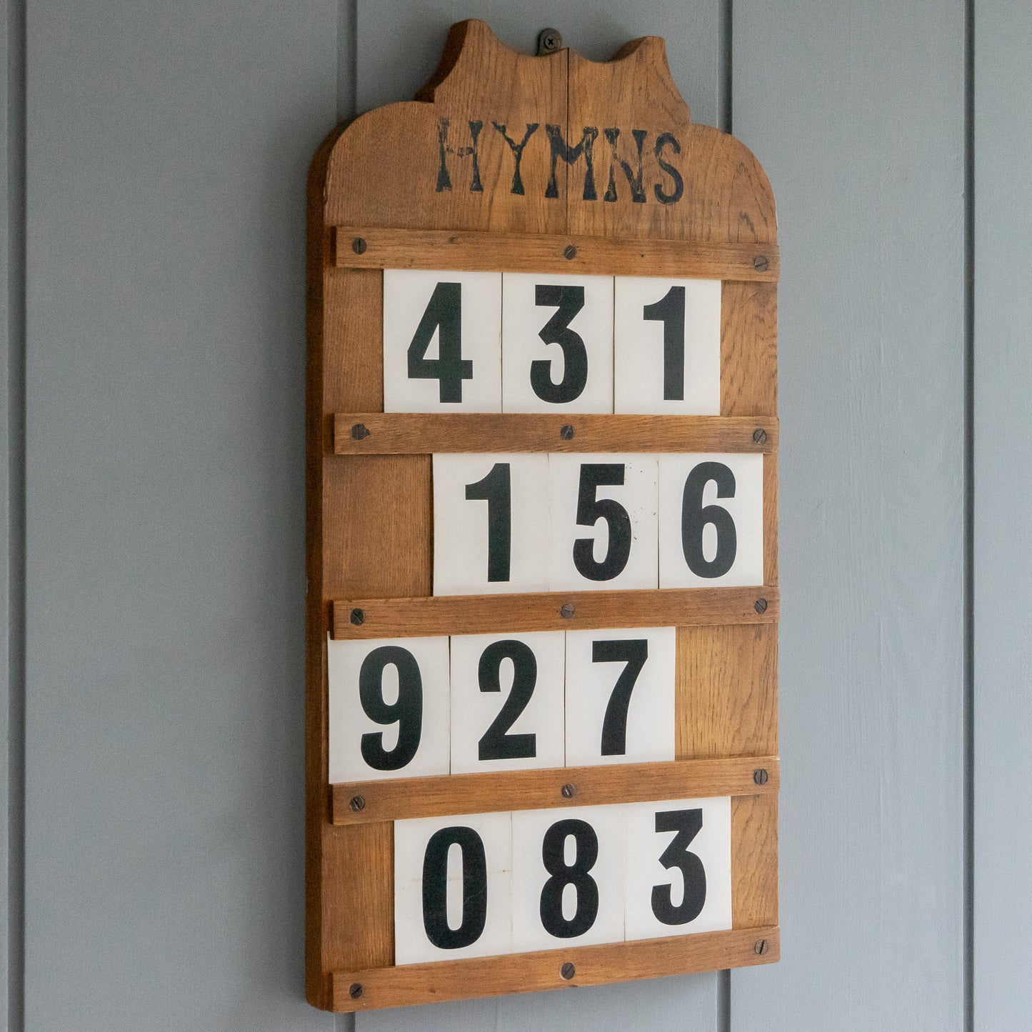 Vintage Hymn Board and Numbers