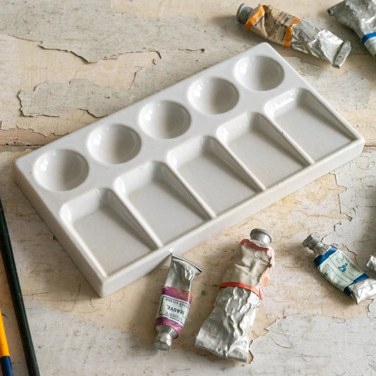 Vintage Ironstone Rowney & Co Artist Paint Palette