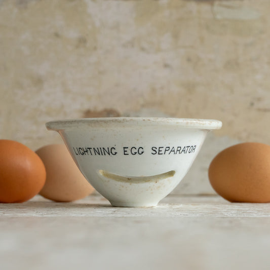 Antique Ironstone Lightning Egg Separator