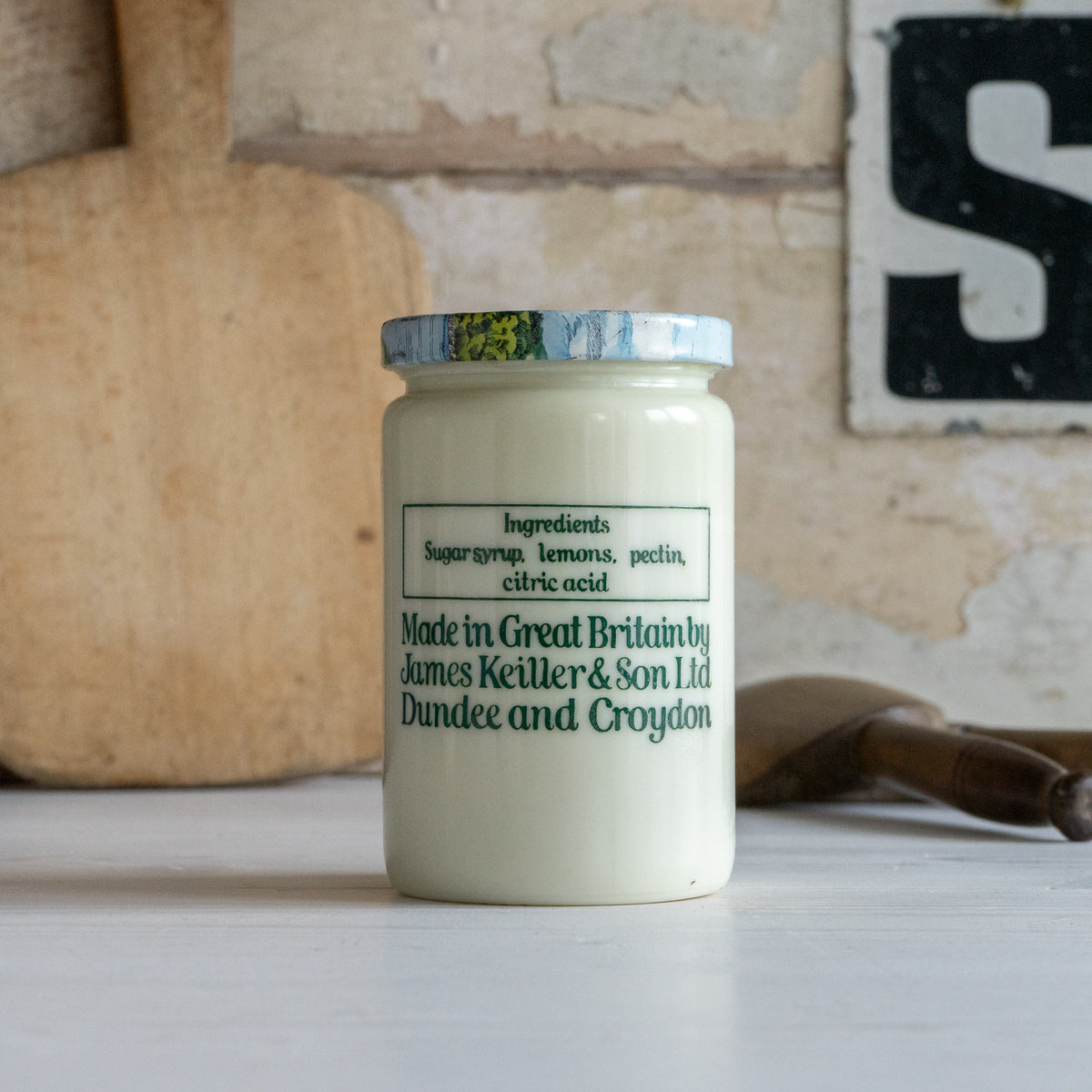 Vintage James Keiller Roughcut Lemon Marmalade Pot