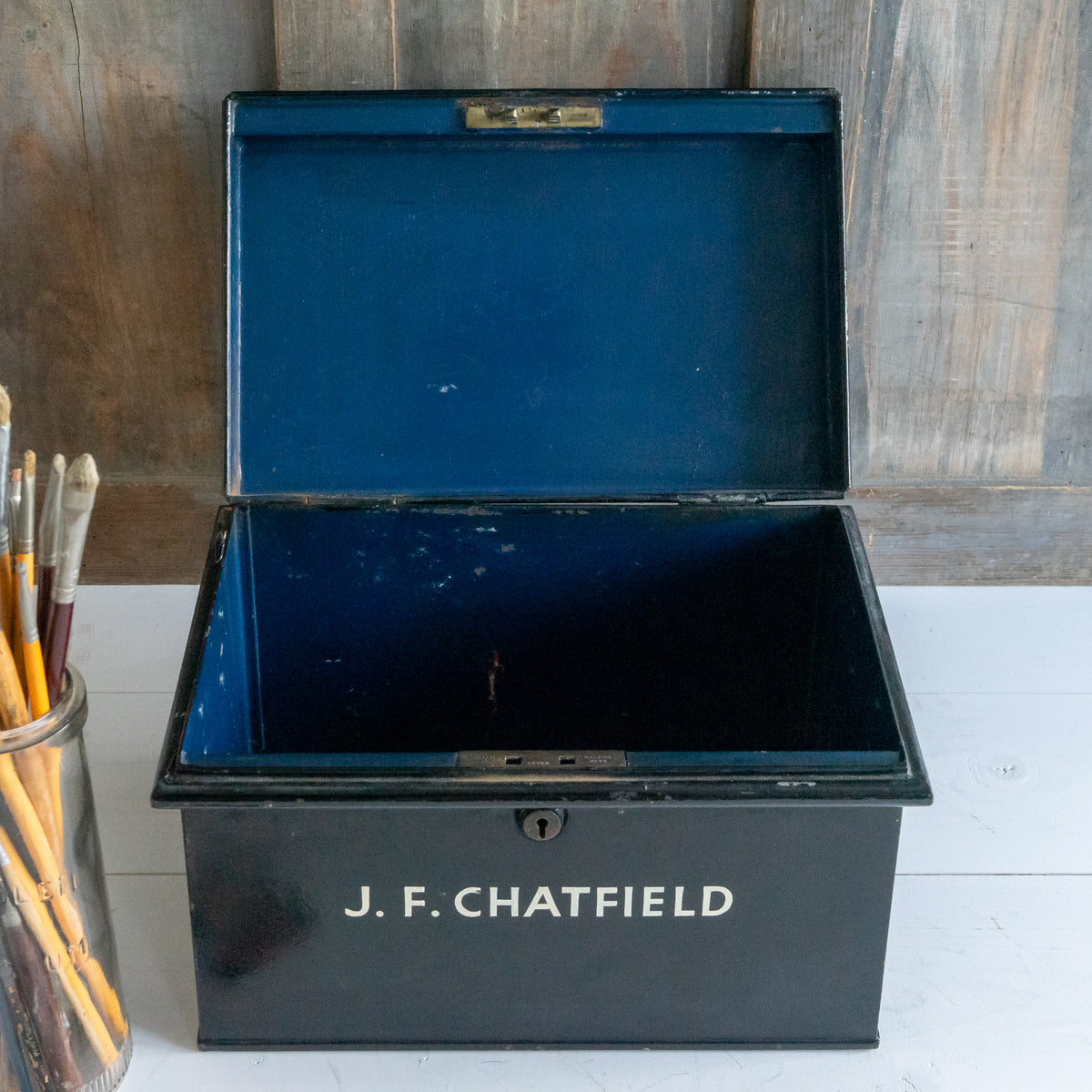 Vintage Metal Deed Box