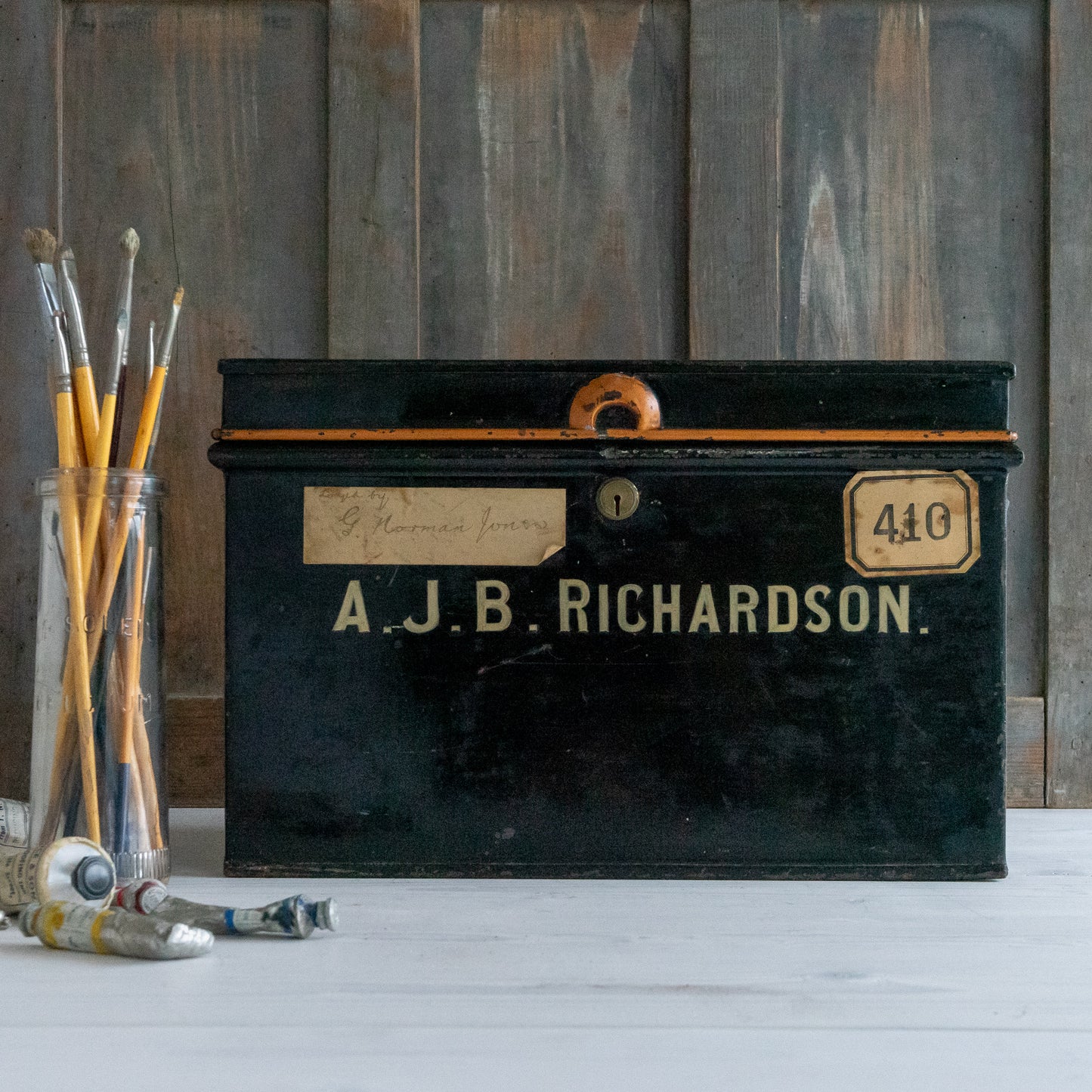 Vintage Metal Deed Box