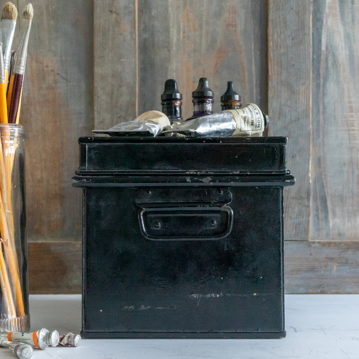 Vintage Metal Deed Box