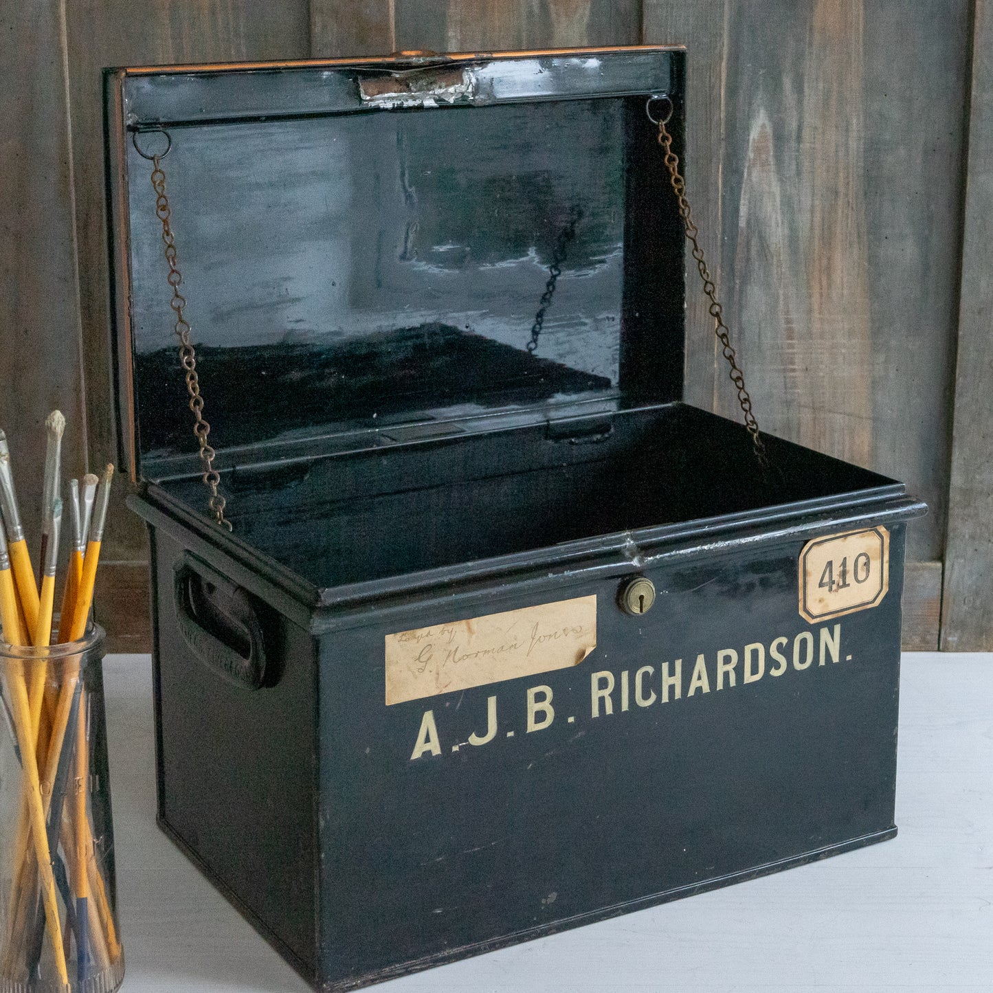 Vintage Metal Deed Box