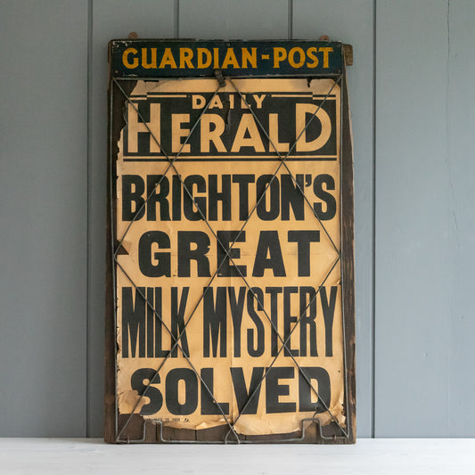 Vintage Newspaper Stand Advertising Board