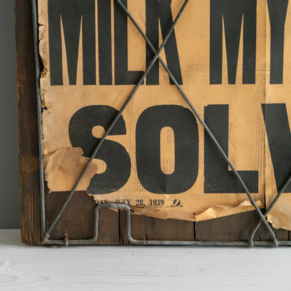 Vintage Newspaper Stand Advertising Board