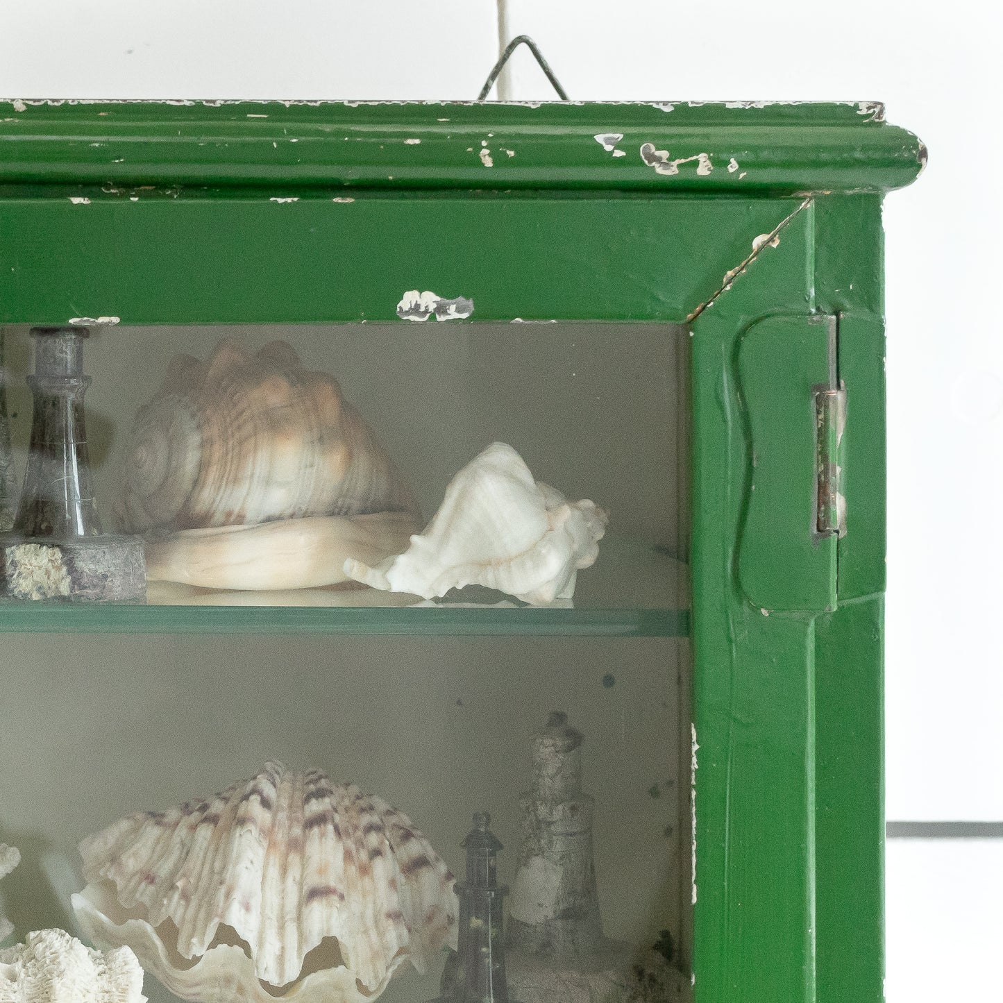 Vintage Painted Metal Medical Cabinet