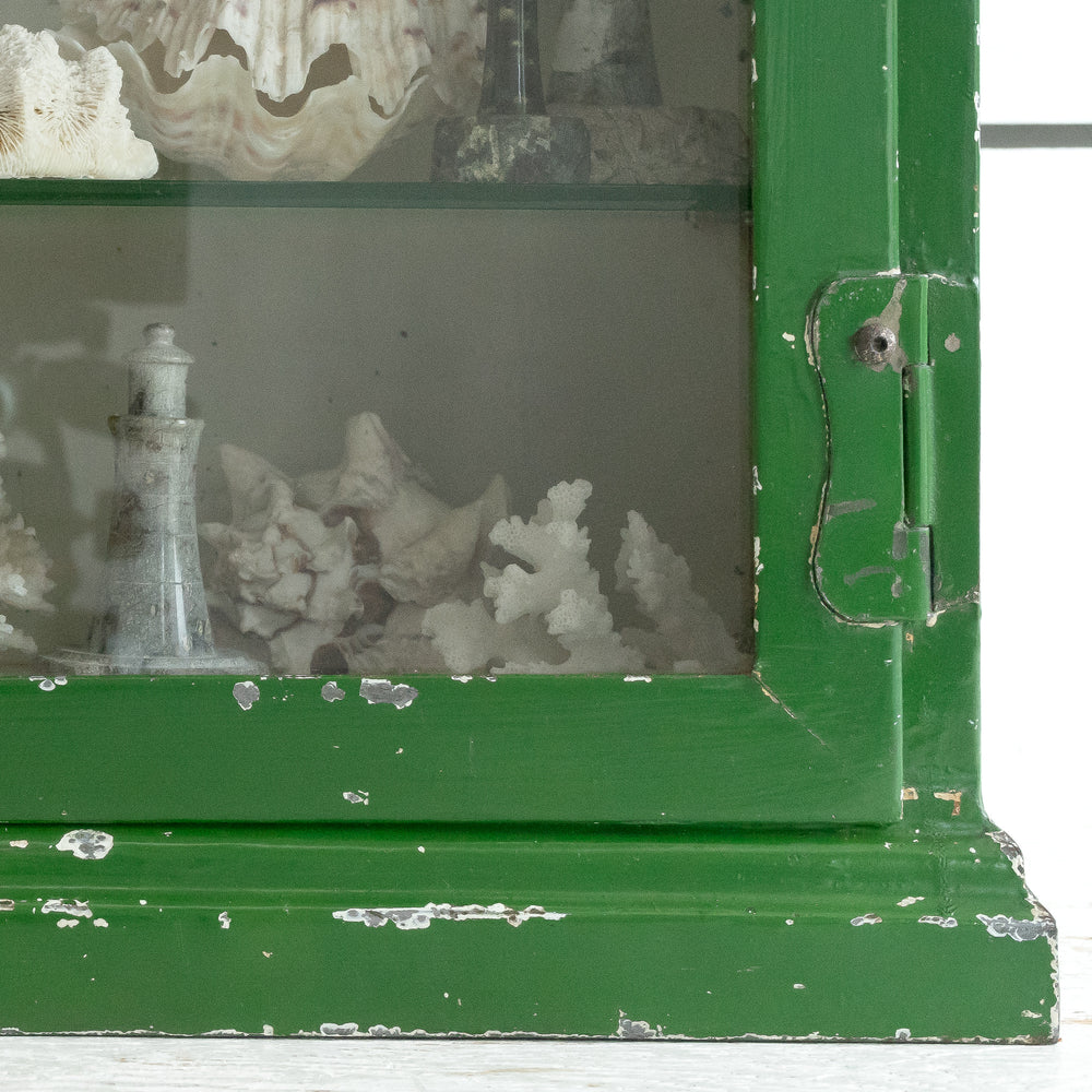 VINTAGE PAINTED METAL MEDICAL CABINET