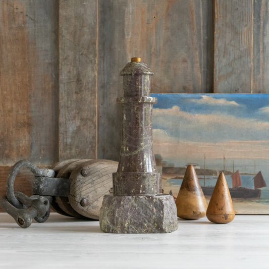 Vintage Serpentine Stone Lamp Base