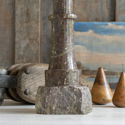 Vintage Serpentine Stone Lamp Base