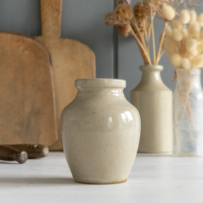 Vintage Stoneware Green Label Sharwood Curry Paste Pot