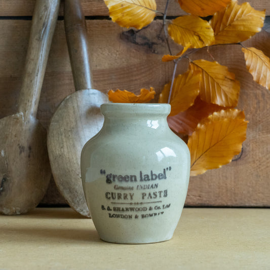 Vintage Stoneware Curry Paste Pot