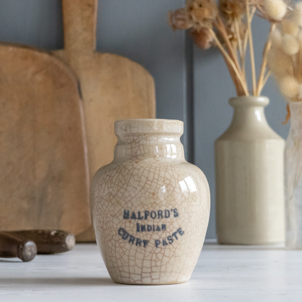 Vintage Stoneware Curry Paste Pot