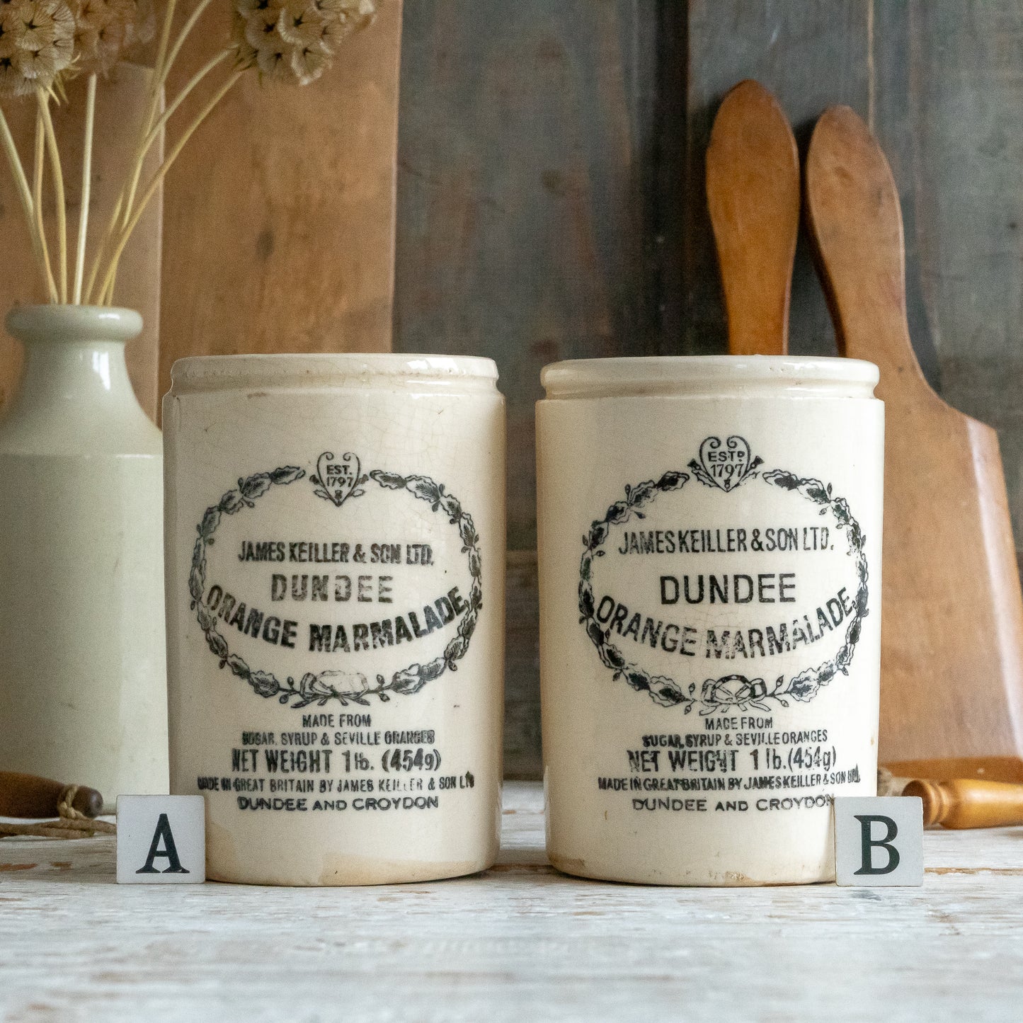 Vintage Stoneware Dundee Orange Marmalade Pot