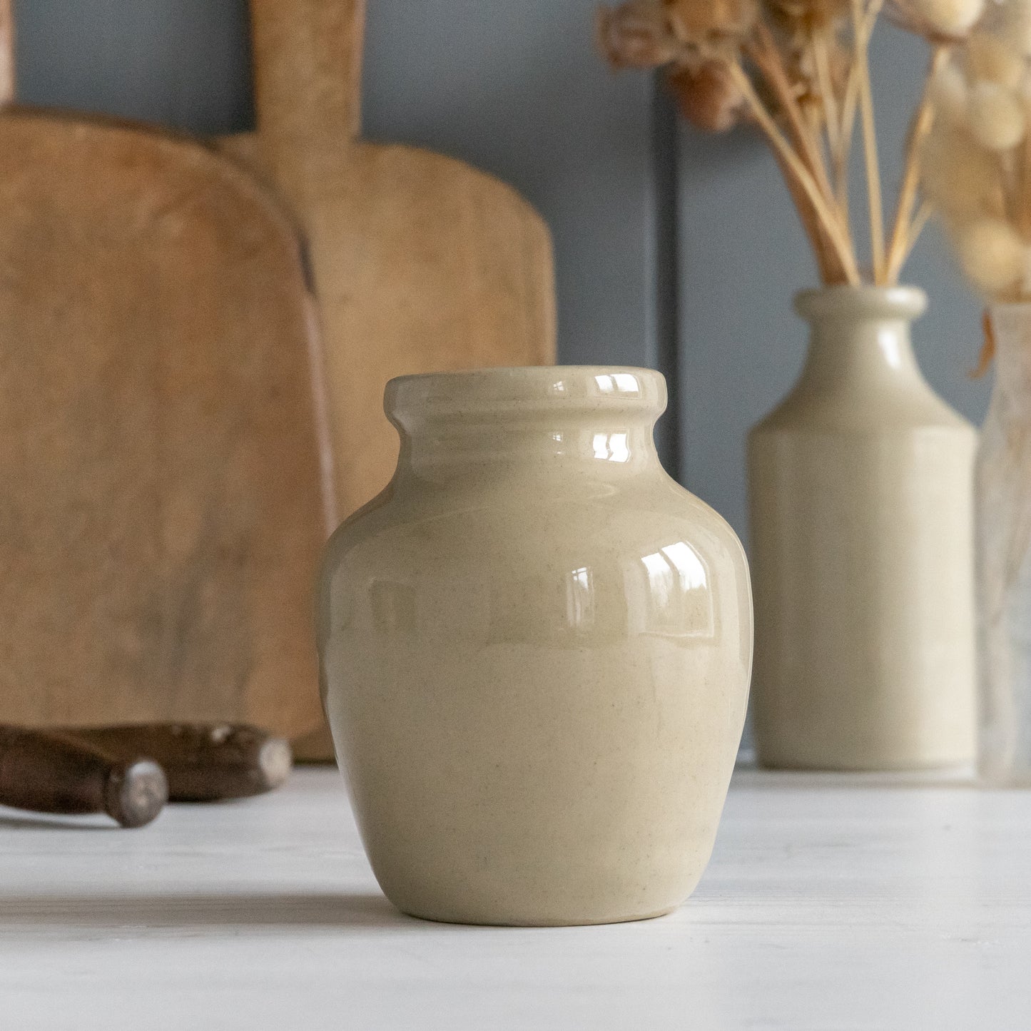 Vintage Stoneware Sharwood Green Label Curry Paste Pot #2