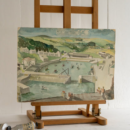 Vintage Watercolour Painting of Porthleven #2