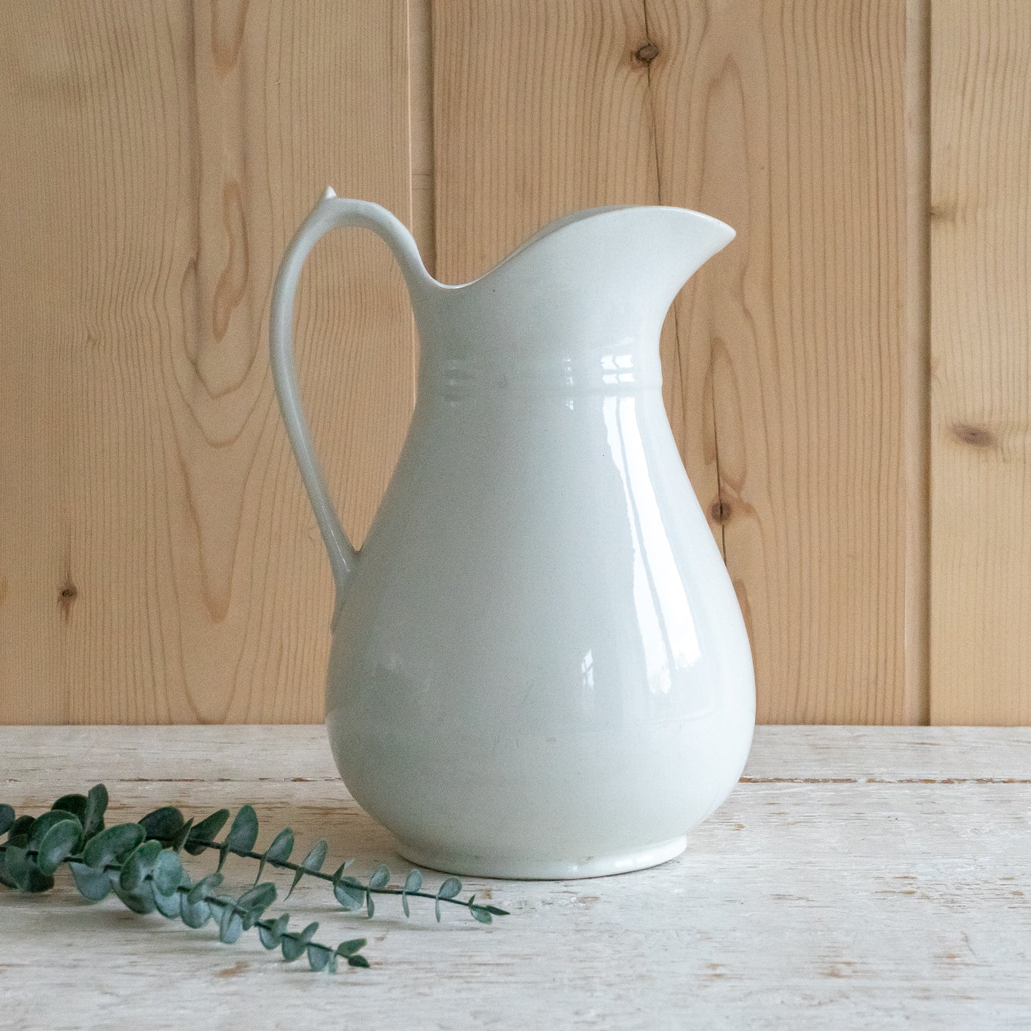 Vintage White Ironstone Jug