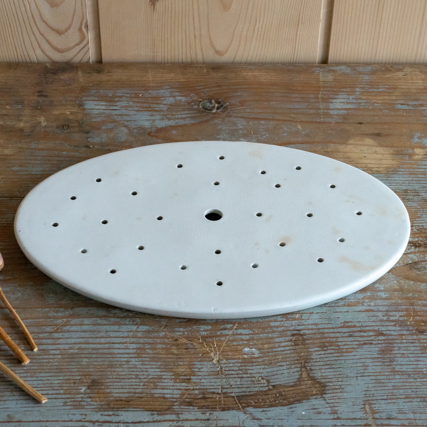 Vintage Ironstone Oval Drainer Plate