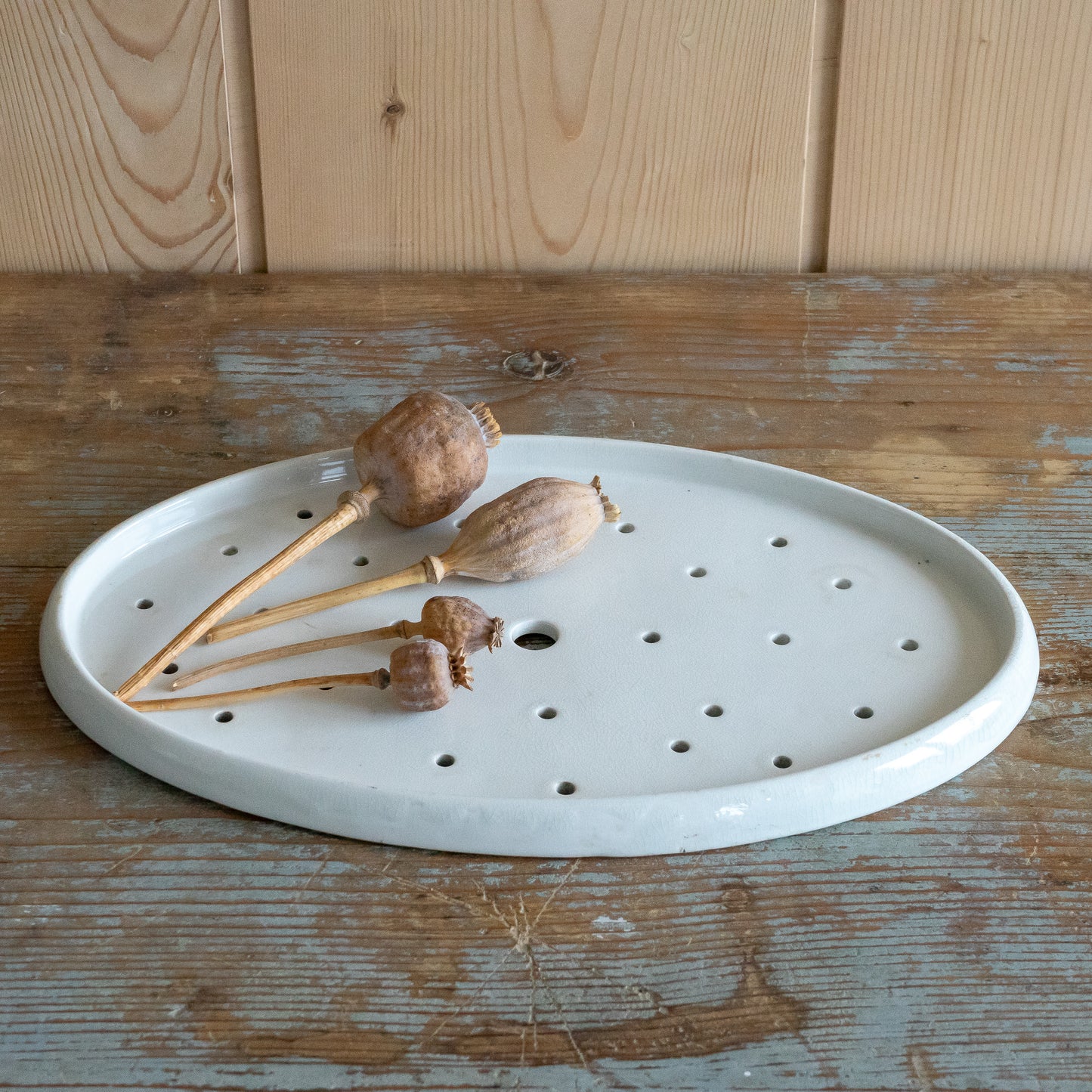 Vintage Ironstone Oval Drainer Plate