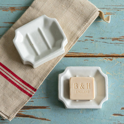 Vintage White Ironstone Soap Dish