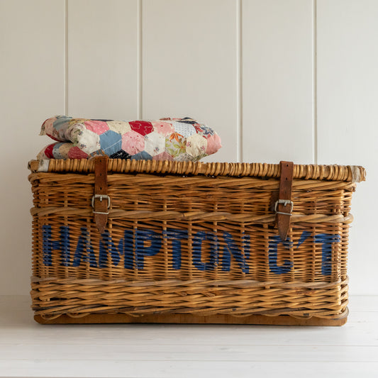 Vintage Wicker Laundry Basket