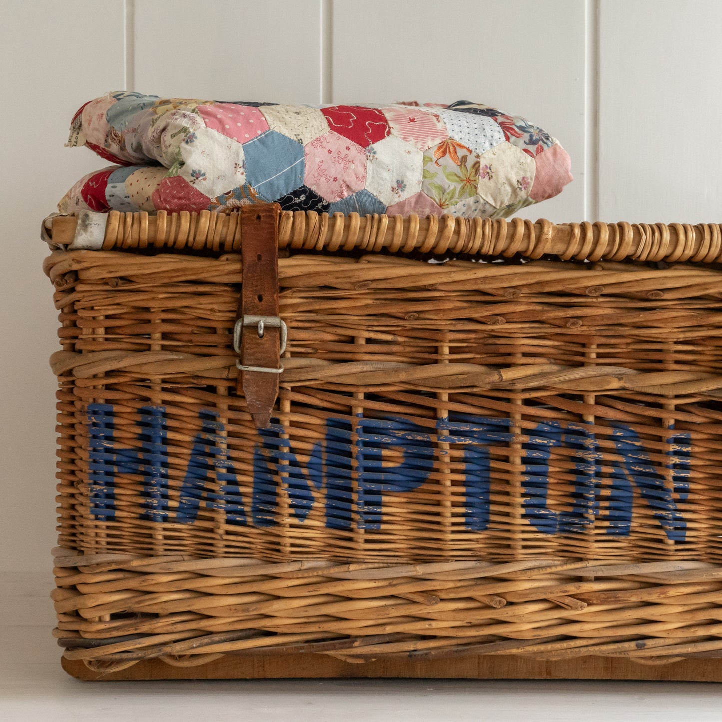 Vintage Wicker Laundry Basket