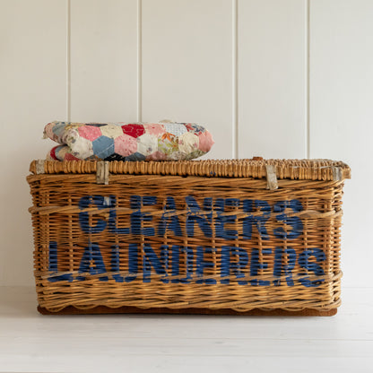 Vintage Wicker Laundry Basket