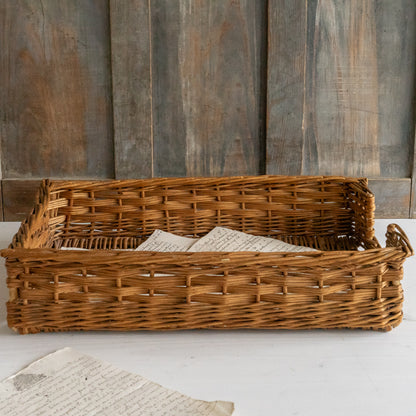Vintage Wicker Letter Tray