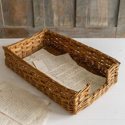 Vintage Wicker Letter Tray