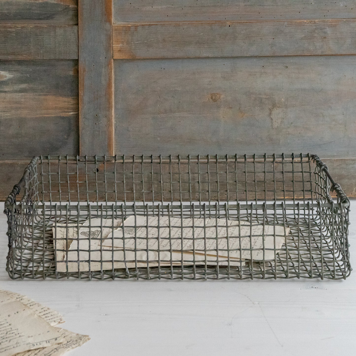 Vintage Wire Work Basket Tray