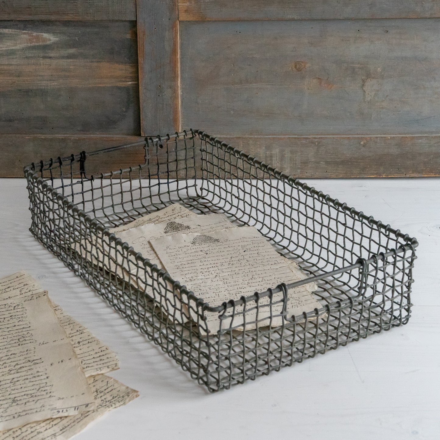 Vintage Wire Work Basket Tray
