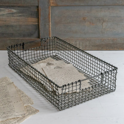 Vintage Wire Work Basket Tray