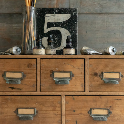 Vintage Wooden Bank of Drawers
