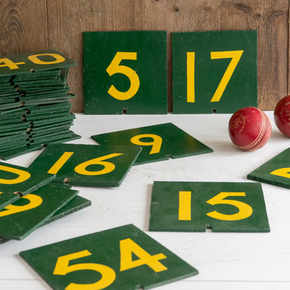 Vintage Wooden Hand Painted Numbers