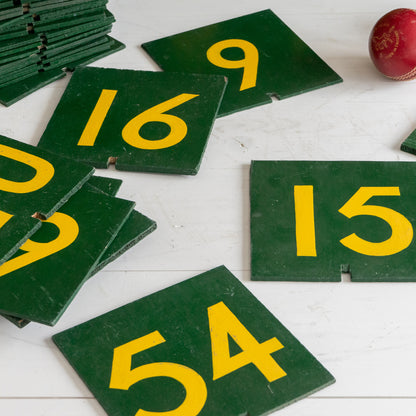 Vintage Wooden Hand Painted Numbers