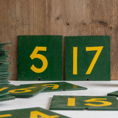 Vintage Wooden Hand Painted Numbers