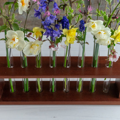 Vintage Wooden Test Tube Rack