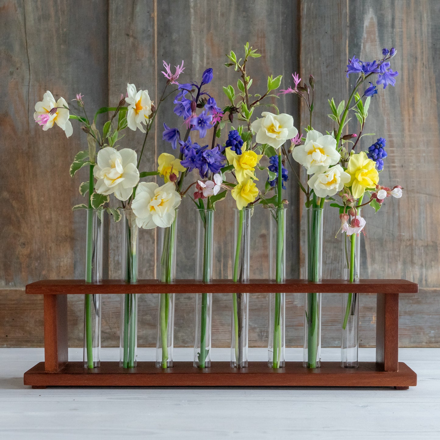 Vintage Wooden Test Tube Rack