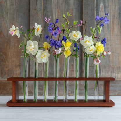 Vintage Wooden Test Tube Rack