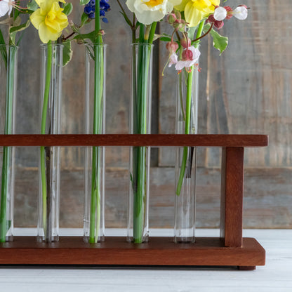 Vintage Wooden Test Tube Rack