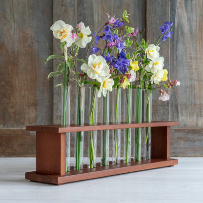 Vintage Wooden Test Tube Rack