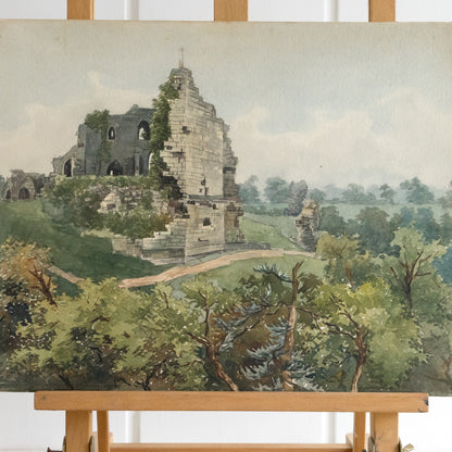 Watercolour of a Castle Ruin