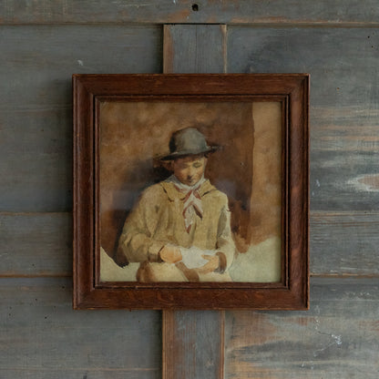 Watercolour portrait of a Young Man