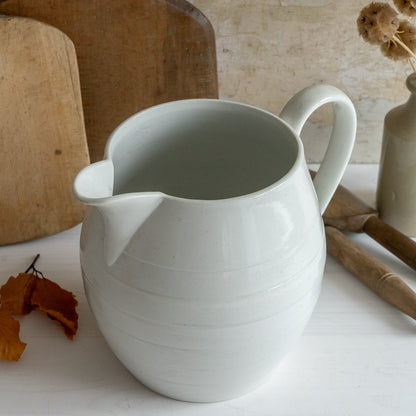 Vintage Edwardian White Banded Jug