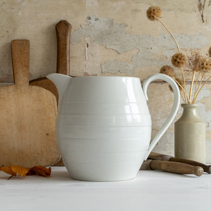 Vintage Edwardian White Banded Jug