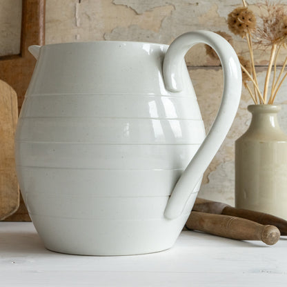 Vintage Edwardian White Banded Jug