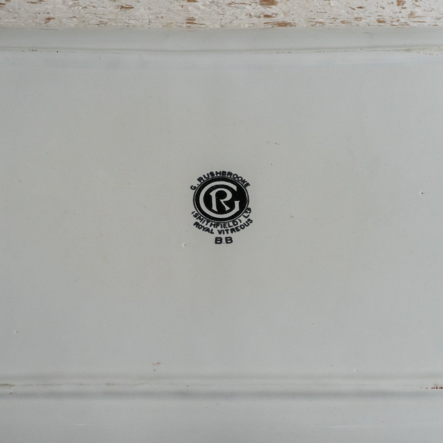 White Ironstone RUSHBROOKE Display Plate