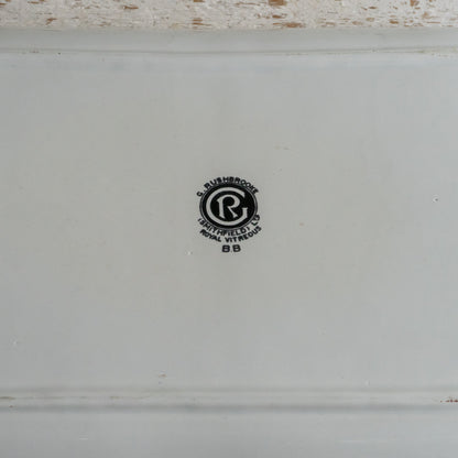 White Ironstone RUSHBROOKE Display Plate