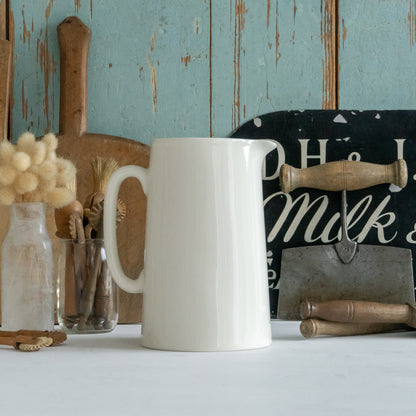White Ironstone Milk Jug