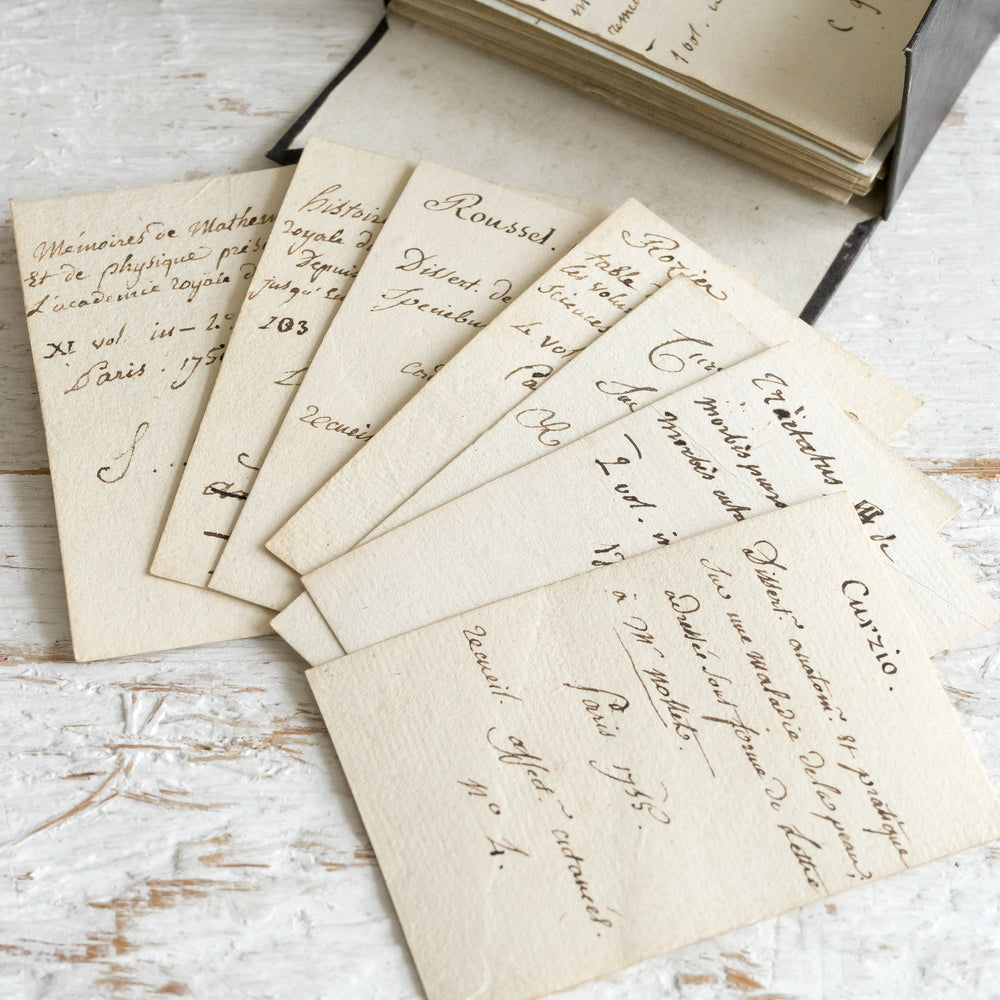 BOX OF ANTIQUE FRENCH NOTE CARDS